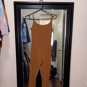 Elegant Tan Jumpsuit